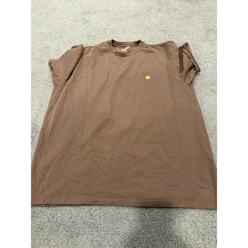 Carhartt Work In Progress Men's Brown Short Sleeve Shirt Size XL